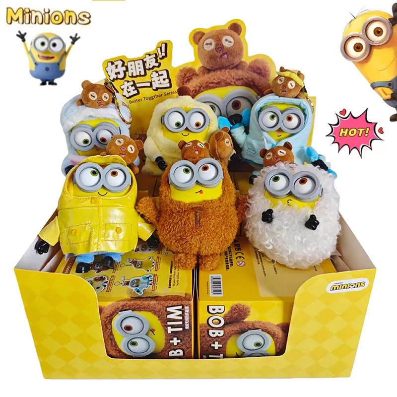 Vinyl Figure Blank - 2026 52TOYS BOB+TIM ตุ๊กตาผ้ากำมะหยี่สีเหลือง ของตกแต่งแบบแขวน ของขวัญสำหรับเพื่อน