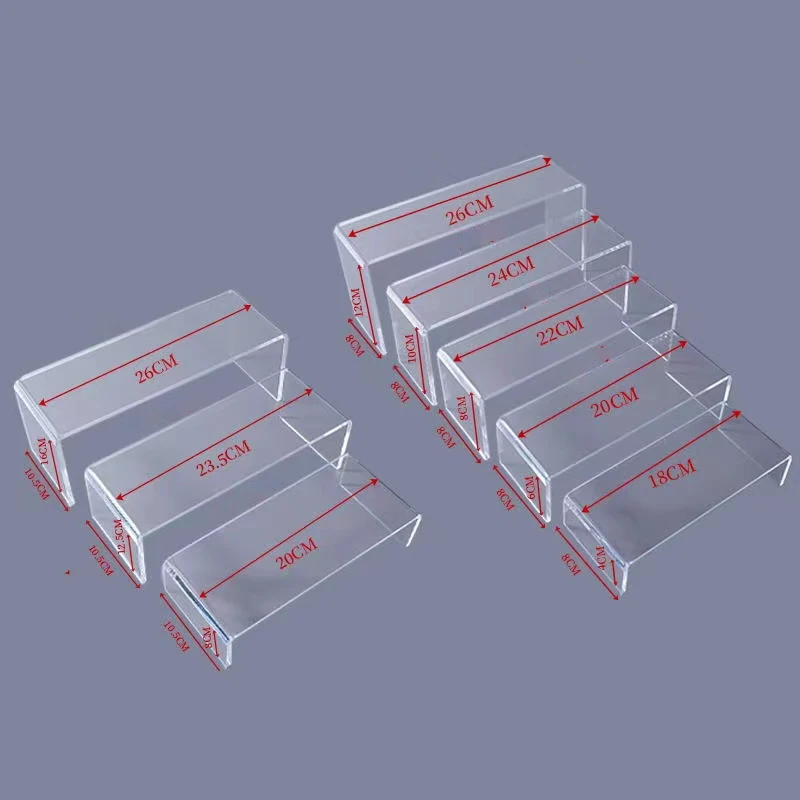 Display Risers Set - อะคริลิค Risers สําหรับตัวเลขการกระทําเครื่องประดับแต่งหน้าชั้นวางสําหรับ Cupcake CLEAR ตู้โชว์ติดตั้งผู้ถือเก็บ
