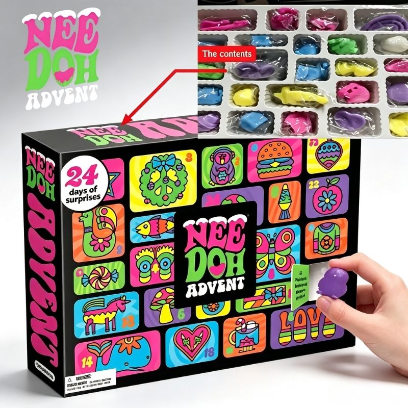 Mystery Box Blind Bag - ปฏิทินนับถอยหลังคริสต์มาสใหม่ของ Needoh ปี 2026, ล่าสมบัติ, เซอร์ไพรส์ปีใหม่,